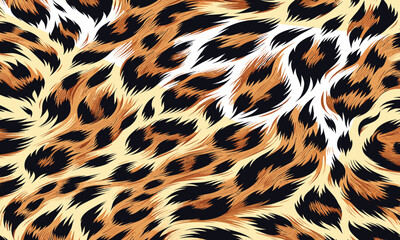 Leopard Skin Texture Pattern Vector. Seamless Animal Wildlife Skin Pattern. Leopard Fur Camouflage Background, luxury look for digital and print use.
