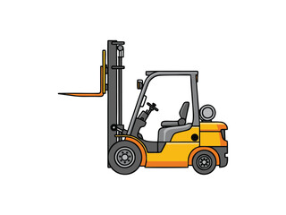 vector illustration of a forklift with a white background
