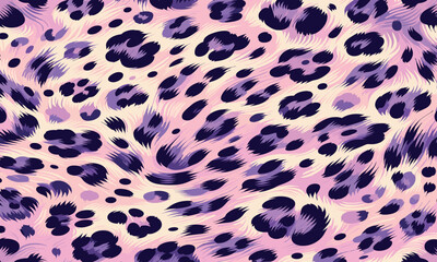Purple leopard print vector with modern animal camouflage appearance perfect for chic fashion fabrics, wallpaper decor, textile prints, and modern design.