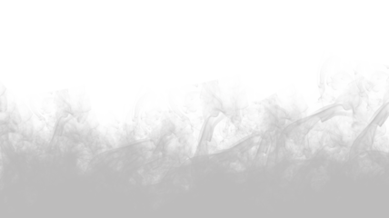 Subtle gray smoke effect isolated on transparent background for design projects