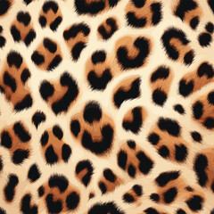 Leopard Skin Texture Pattern Vector. Leopard Fur Camouflage Background. Seamless Animal Wildlife Skin Pattern, trendy print for wallpaper and apparel.