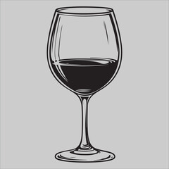 wine glass icon silhouette vector illustration