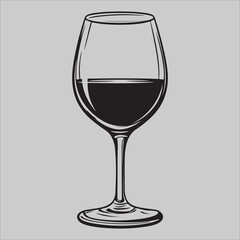 wine glass icon silhouette vector illustration
