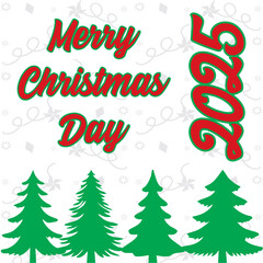 MERRY CHRISTMAS DAY 2025 BANNER DESIGNE WHITE.