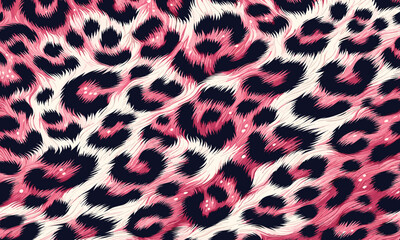 Wild pink leopard skin pattern showcasing exotic fur texture, great for modern textile prints, stylish wallpaper, and camouflage background.