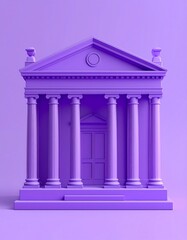 Obraz premium Purple Classical Building