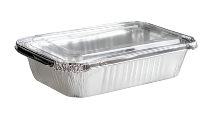 Rectangular Aluminum Baking Tray isolated on transparent background Remove png