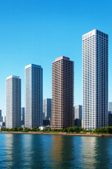 Fototapeta premium タワーマンション ベイエリア