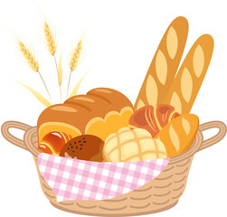 バスケットに盛られた食べ物