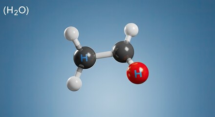 Explore the structure of a water molecule with this stunning 3D visualization, perfect for science education, chemistry presentations, and educational materials alike