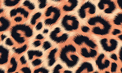 Seamless Animal Wildlife Skin Pattern. Leopard Fur Camouflage Background. Leopard Skin Texture Pattern Vector, luxury theme for fashion and textile.