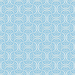 Seamless white and blue textured art deco pattern.