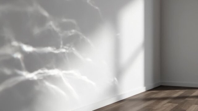 Reflections of water light dancing on interior wall surface