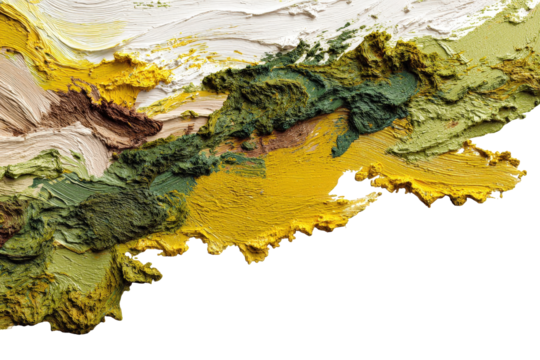 Abstract Textured Surface with Varying Colors on Transparent Background