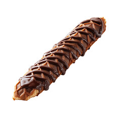 Chocolate waffle stick isolated on transparent background