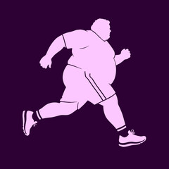 Overweight Run, Fat, Running, Sport