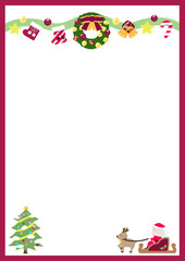 かわいいクリスマスフレーム素材
