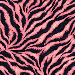 Abstract pink tiger animal striped skin texture background pattern illustration, suitable for wallpapers, fabric prints, trendy fashion, and wild art design.