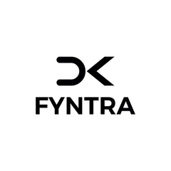 Logo design for Fyntra with a stylized DK symbol