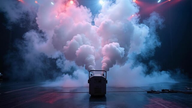 Electrifying concert experience with dynamic stage fog, perfect for music events, entertainment promos, and high-energy visual backdrops in stunning 4K - Powered by Adobe