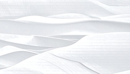 Abstract white shapes create a flowing, undulating landscape. The image features a soft, textured appearance, evoking a sense of calm and simplicity