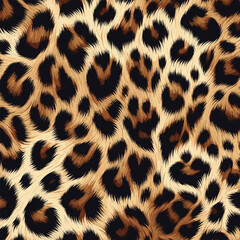 Leopard Skin Texture Pattern Vector. Seamless Animal Wildlife Skin Pattern. Leopard Fur Camouflage Background, modern design for fashion and textile.
