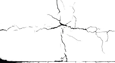 Fototapeta premium Surface cracks and fissures in ground. Vector grunge cracked texture style with cracked texture. eps10