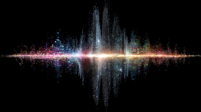 Abstract digital waveform illustration representing sound wave or data signal