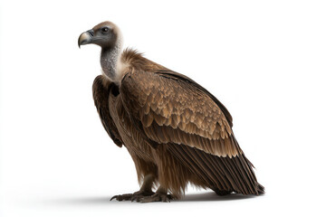 Vulture stands majestically, showcasing its large wings and distinctive features in a serene environment