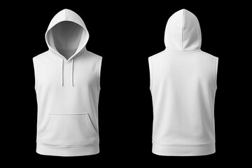 front and back view mockup of white zippered track jacket