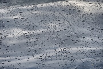 water drops on metal surface