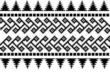 Fototapeta premium Black and white tribal geometric pattern