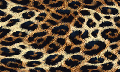 Leopard Fur Camouflage Background. Seamless Animal Wildlife Skin Pattern. Leopard Skin Texture Pattern Vector, elegant finish for fashion and textile.