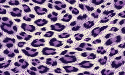 Chic purple leopard pattern vector featuring natural animal skin texture perfect for chic fashion fabrics, wallpaper decor, textile prints, and modern design.