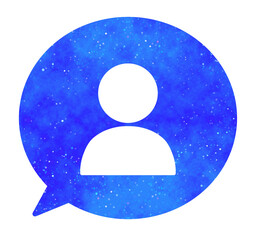 青い星空｜ユーザーアイコンの吹き出し
