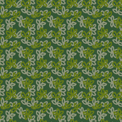 seamless floral background green background, vintage nature wallpaper hand drawing illustrated