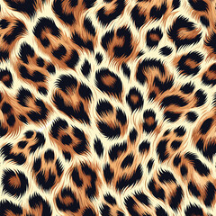 Leopard Fur Camouflage Background. Leopard Skin Texture Pattern Vector. Seamless Animal Wildlife Skin Pattern, luxury style for digital and print use.
