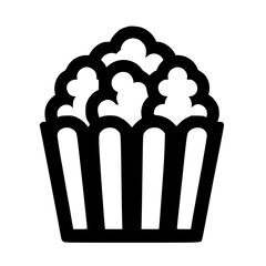 Mini popcorn logo silhouette