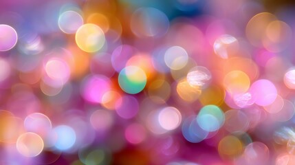 Obraz premium Colorful blurred lights create a vibrant background for festive celebrations and events