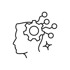 AI Training   Black Line Icon