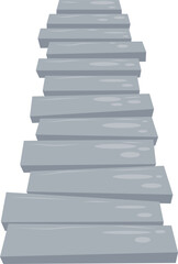 Upward Path of Grey Stepping Stones Illustration - Symbolizing Progress, Growth, or a Journey Ahead