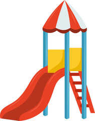 Illustration of a wooden climbing wall with grey holds for children's play and recreation