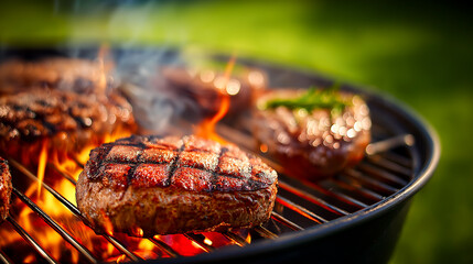 grilled meat on the grill
