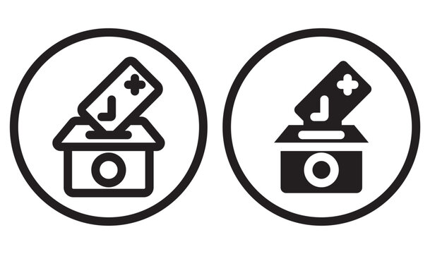Referendum icon black flat pictogram. For graphic and web design. Referendum icon. Vector Illustration. Isolated vector Illustration.  element illustration. outline and flat symbol design