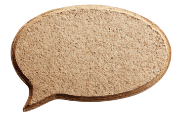 Text Bubble Shape With Glitter Texture Effect Overlaid on Black Background