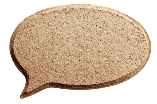 Text Bubble Shape With Glitter Texture Effect Overlaid on Black Background