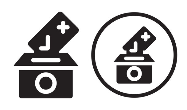 Referendum icon black flat pictogram. For graphic and web design. Referendum icon. Vector Illustration. Isolated vector Illustration.  element illustration. outline and flat symbol design