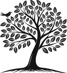 Obraz premium vector tree silhouette