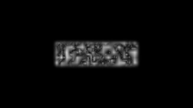Black and White Round Bar ractangle to Cover Face or Object on black Background ,blur censored circular animation 4k video.