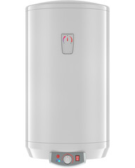 Electric water heater or boiler, transparent background